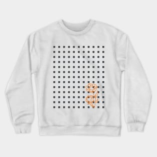 Abstract Polygon Orange Flower Crewneck Sweatshirt